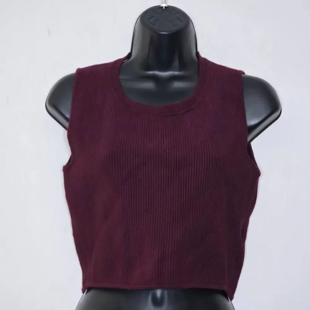 House Of Harlow 1960 Size Large Tank Top Maroon Thick Ribbed
